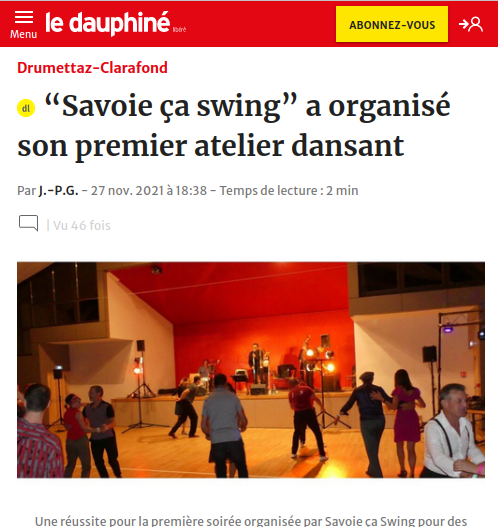“Savoie ça swing” dans le Dauphiné